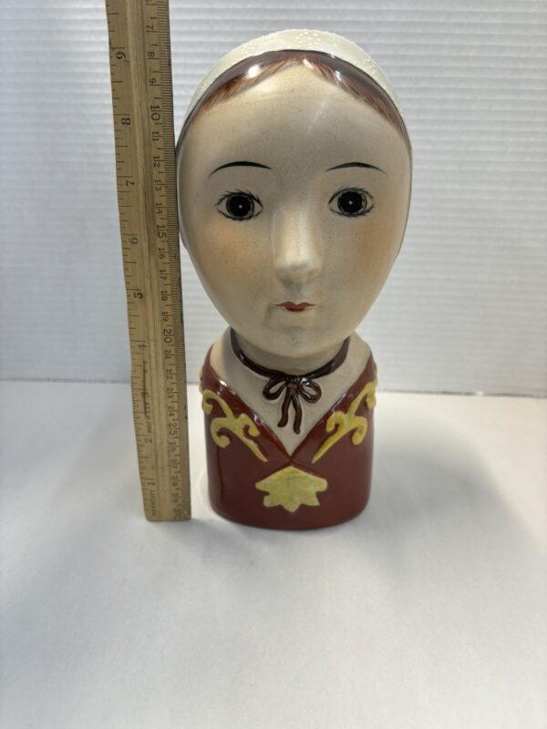 Folk Art Head Vase - Image 6