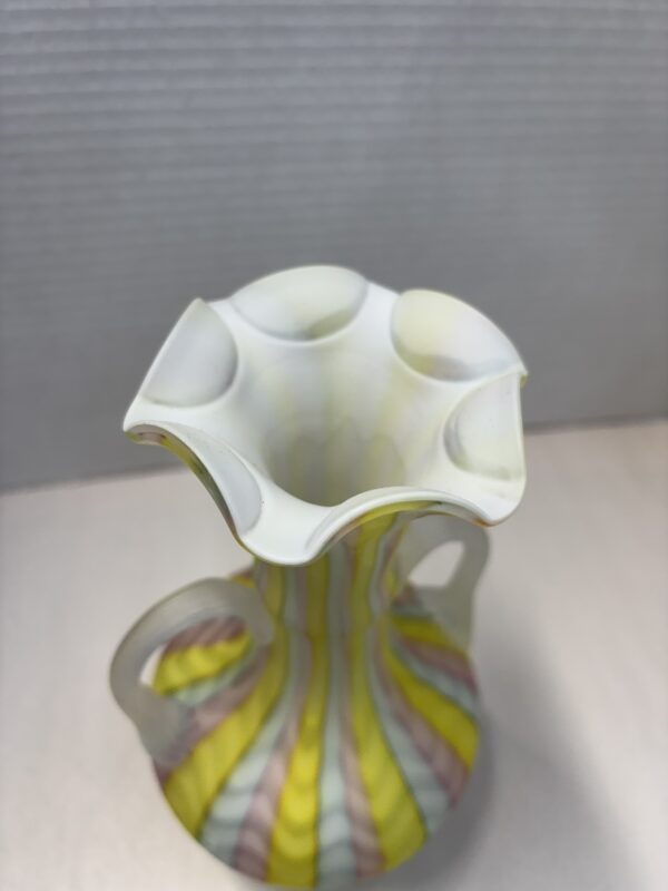 Fenton Herringbone Rainbow Satin Vase - Image 2