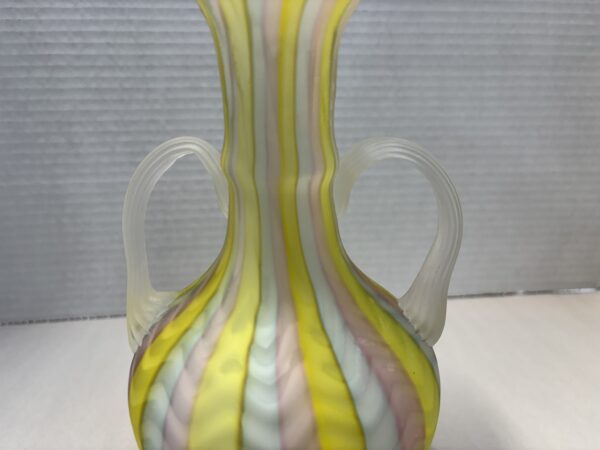 Fenton Herringbone Rainbow Satin Vase - Image 4