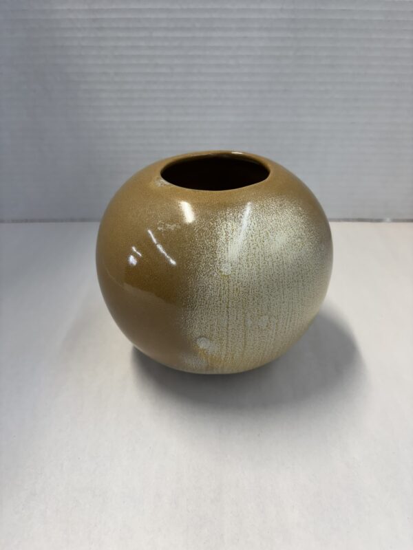 Frankoma Pottery Black Footed Vase - Image 3