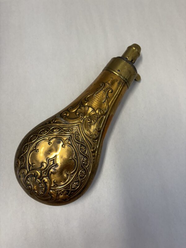 British Brass Powder Flask - Image 2