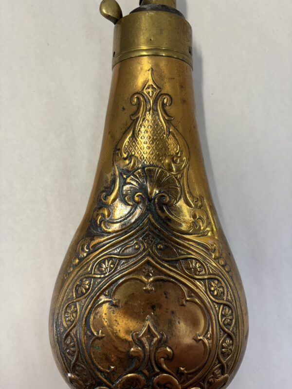 British Brass Powder Flask - Image 4