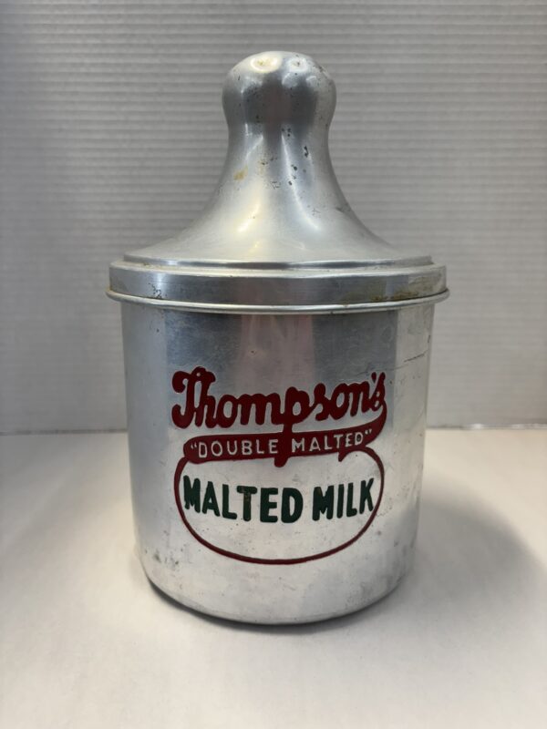 1940's Thompson's Aluminum Cannister - Image 5