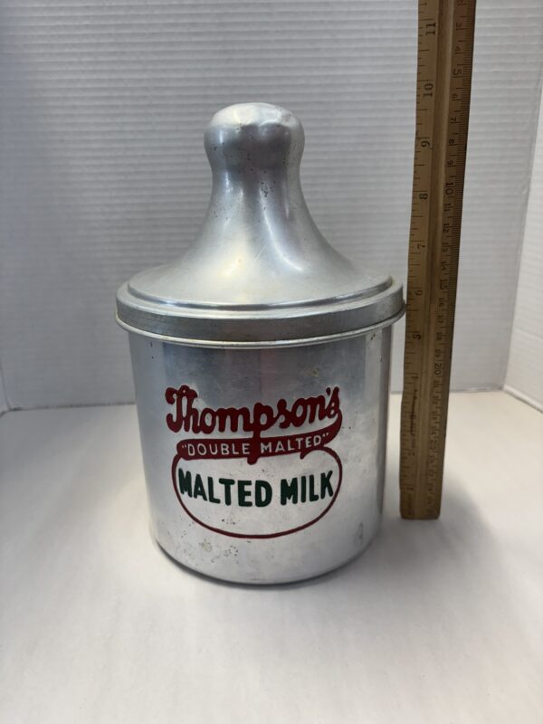 1940's Thompson's Aluminum Cannister - Image 7