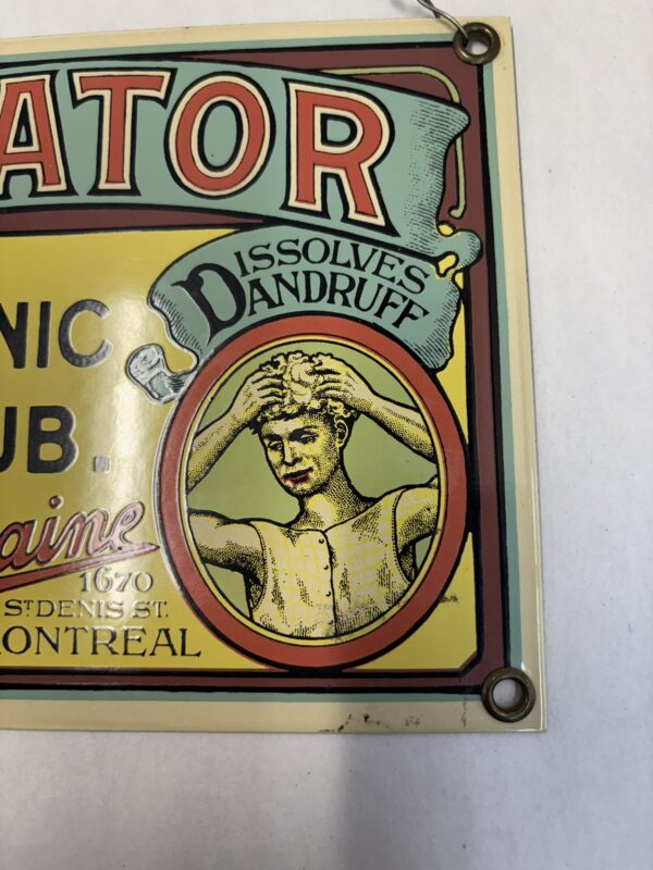 Antique Metal and Porcelain Advertising Sign - Image 3