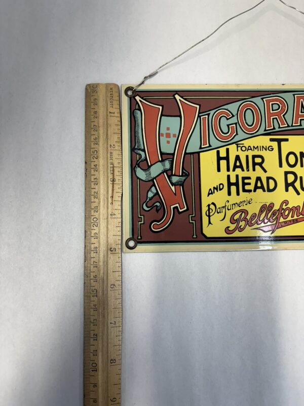 Antique Metal and Porcelain Advertising Sign - Image 6