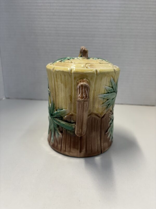 Majolica Bamboo Pattern Sugar Cannister - Image 2