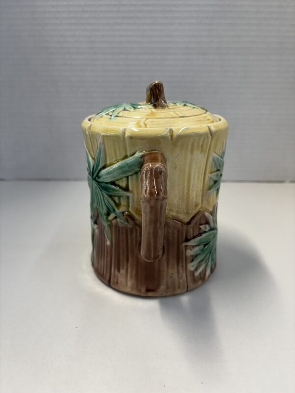 Majolica Bamboo Pattern Sugar Cannister - Image 4