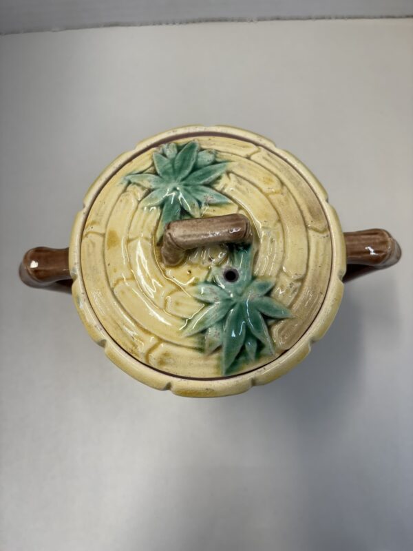 Majolica Bamboo Pattern Sugar Cannister - Image 5