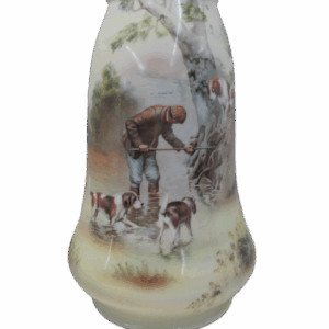 Royal Bayreuth 10" Vase with Sporting Dogs Scene