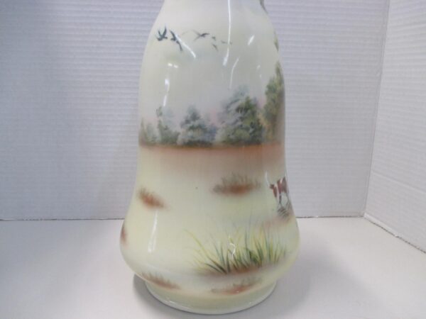 Royal Bayreuth 10" Vase with Sporting Dogs Scene - Image 4