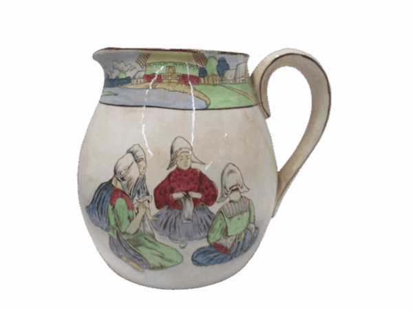 Buffalo Pottery Holland Farmers Wife Pitcher 1907