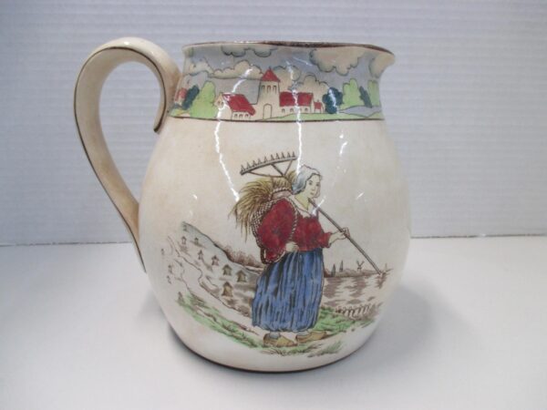 Buffalo Pottery Holland Farmers Wife Pitcher 1907 - Image 2