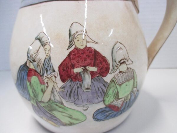 Buffalo Pottery Holland Farmers Wife Pitcher 1907 - Image 3