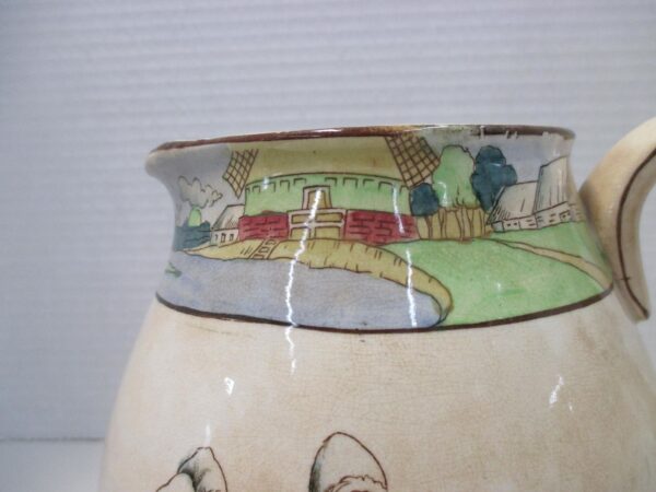 Buffalo Pottery Holland Farmers Wife Pitcher 1907 - Image 4
