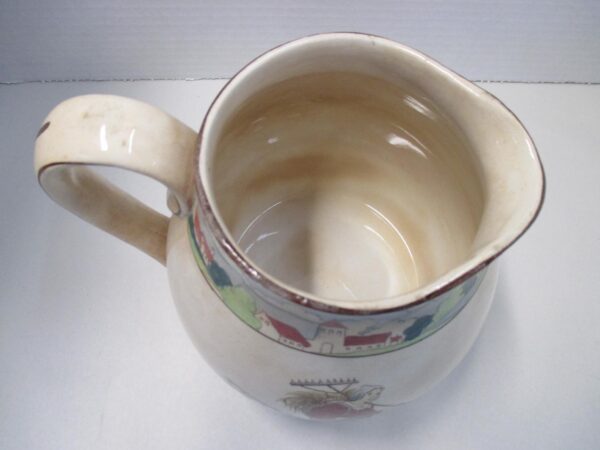 Buffalo Pottery Holland Farmers Wife Pitcher 1907 - Image 8