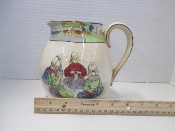 Buffalo Pottery Holland Farmers Wife Pitcher 1907 - Image 10