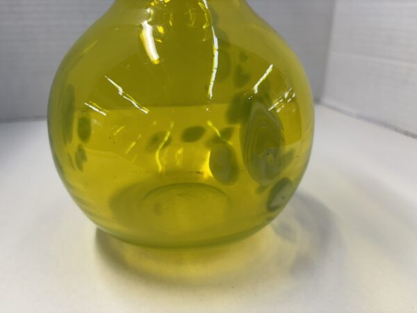 Lemon Yellow Italian Art Glass Vase - Image 6