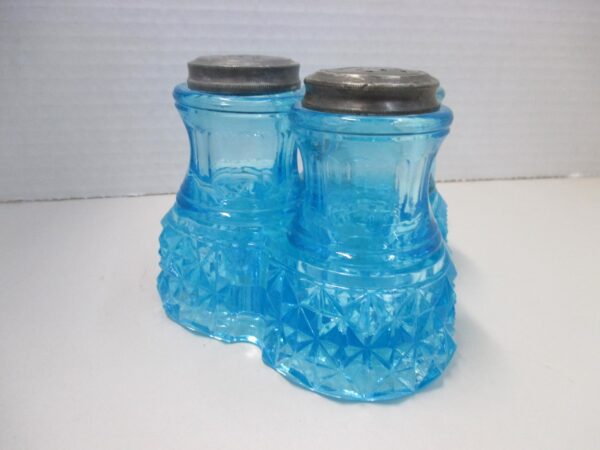 Adams & Co. Blue Glass Castor Set - Image 3