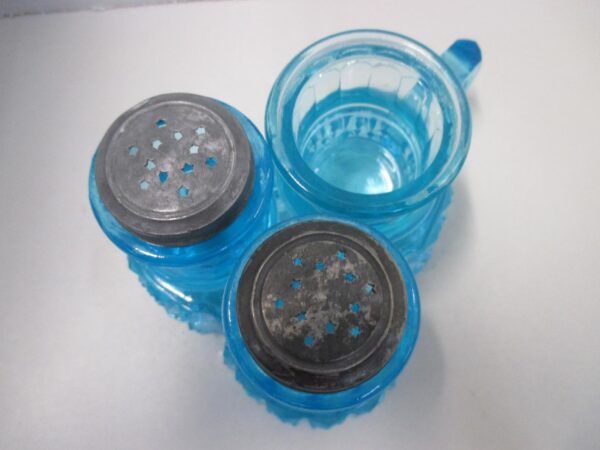 Adams & Co. Blue Glass Castor Set - Image 5