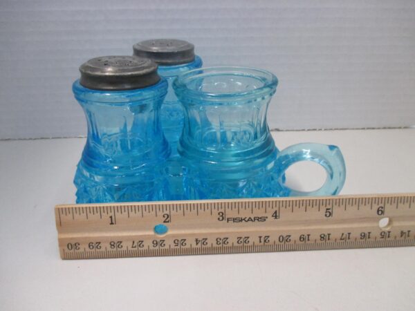 Adams & Co. Blue Glass Castor Set - Image 8