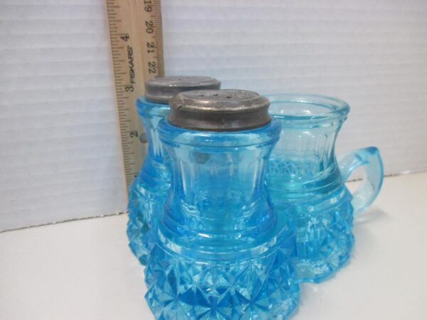 Adams & Co. Blue Glass Castor Set - Image 7