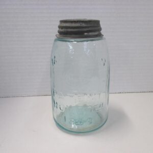 Rare Mason's Pint Aquamarine Jar