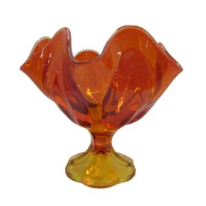 Amberina Ruffled 6 Pedal Compote