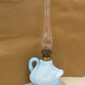 Swan Mini Oil Lamp, Circa 1800's
