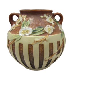 1932 Roseville Cherry Blossom 2 Handle Vase