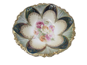 RS Prussia Red Mark Floral Bowl