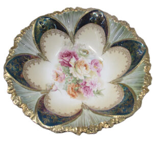 RS Prussia Red Mark Floral Bowl