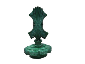 Art Deco Malachite Glass Perfume Bottle