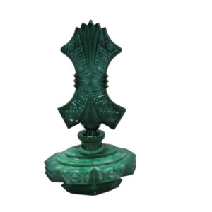 Art Deco Malachite Glass Perfume Bottle